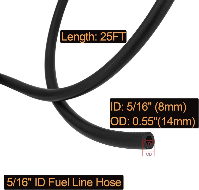 CMOOD 5/16" ID Fuel Line Hose SAE 30R7, 150 psi 25' Length Fuel Hose - Image 3